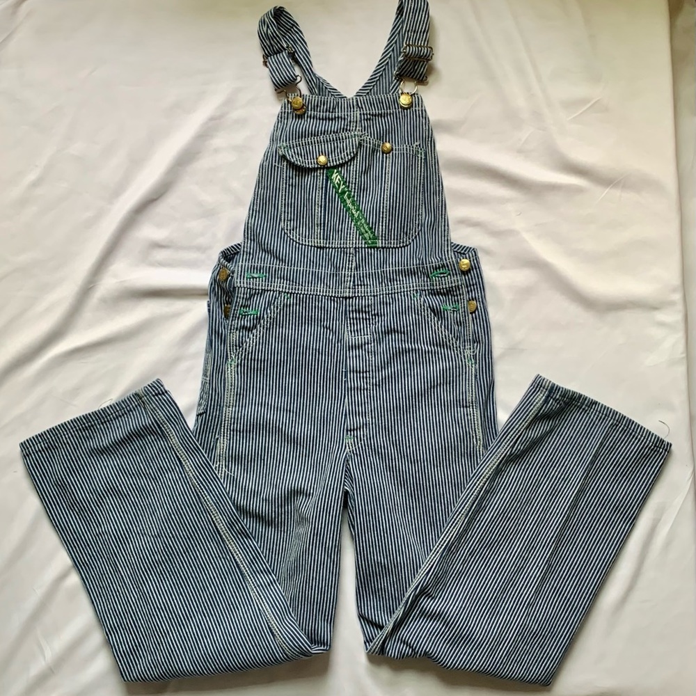 Vintage Key striped Overalls